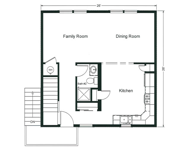 Loads of open space for a large family gathering.